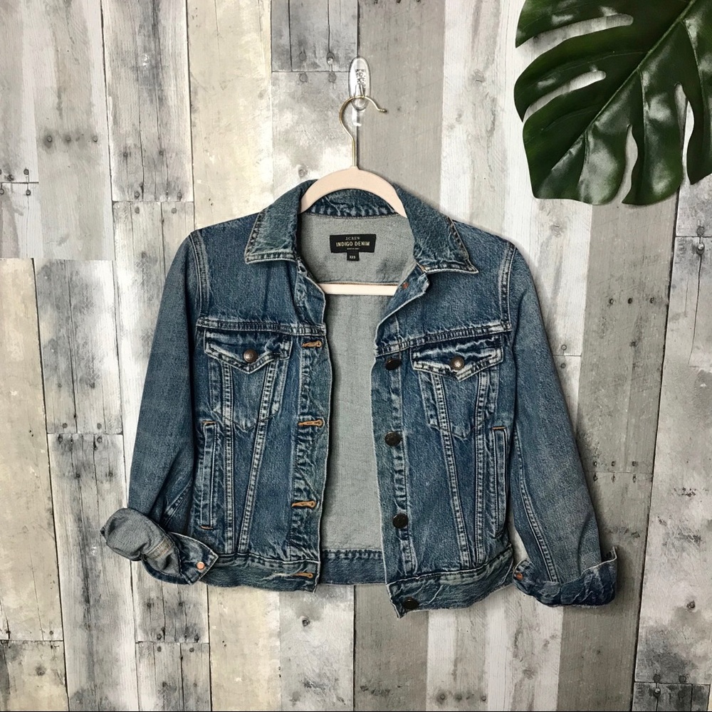 J Crew Indigo Denim Jacket XXS - Picture 2 of 8